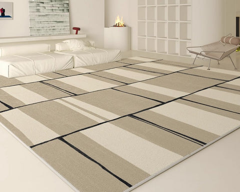 Bedroom Modern Floor Rugs, Modern Area Rug for Living Room, Contemporary Soft Rugs under Sofa, Large Area Rugs for Office-Paintingforhome