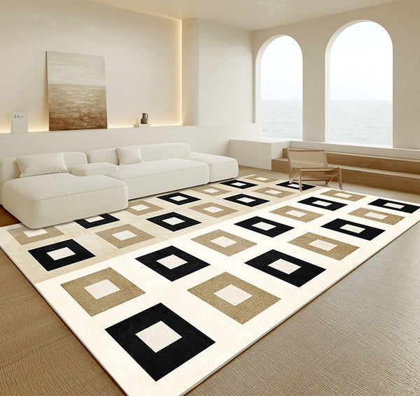 Large Modern Rugs for Living Room, Abstract Modern Area Rugs for Bedroom, Geometric Modern Rugs for Sale, Contemporary Rugs for Bathroom-Paintingforhome