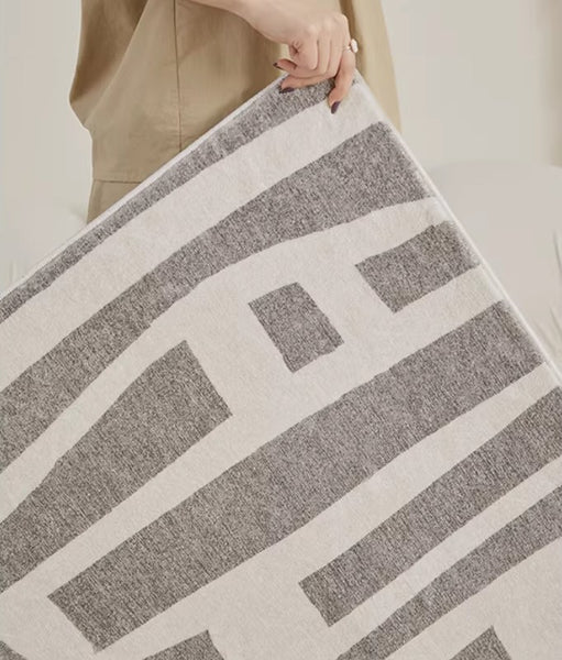 Large Modern Rugs for Living Room, Gray Geometric Area Rugs for Bedroom, Contemporary Area Rugs for Dining Room-Paintingforhome