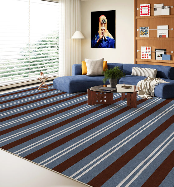 Colorful Modern Rugs for Living Room, Dining Room Geometric Modern Rugs, Mid Century Modern Rugs, Contemporary Modern Rugs under Coffee Table-Paintingforhome