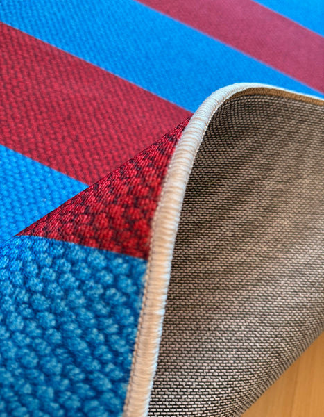 Modern Living Room Rug Ideas, Blue Mid Century Modern Rugs, Colorful Modern Rugs for Dining Room, Geometric Contemporary Area Rugs-Paintingforhome