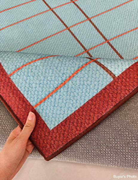 Modern Living Room Rug Ideas, Mid Century Contemporary Rugs, Geometric Modern Area Rugs, Blue Modern Rugs for Dining Room-Paintingforhome