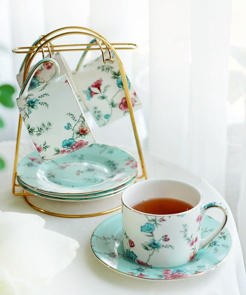 Elegant Coffee Cup, Porcelain Tea cups, British Tea Cup Set, Vintage Tea Cup Set, Afternoon Tea Cup with Saucer Set, Porcelain Coffee Cups, Coffee Cup in Gift Box-Paintingforhome