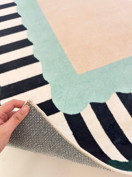 Geometric Modern Rugs, Modern Carpets under Coffee Table, Colorful Modern Rugs for Bedroom, Contemporary Modern Rugs for Living Room-Paintingforhome