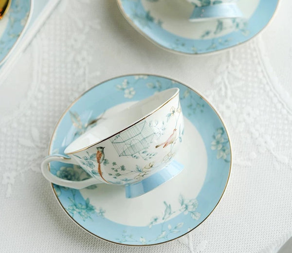 Ceramic Tea Cup Set, Luxury Tea Cup with Saucer, Elegant Coffee Cup, Porcelain Coffee Cup, Porcelain Tea cups, British Tea Cup Set, Afternoon Tea Cup with Saucer Set-Paintingforhome