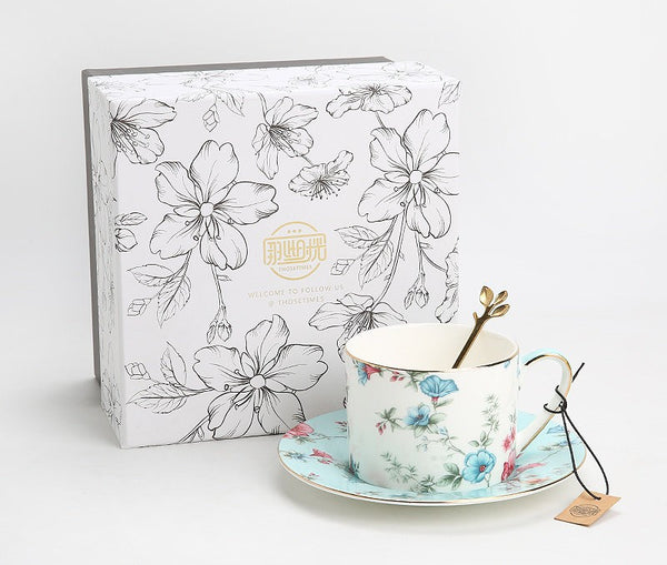 Elegant Coffee Cup, Porcelain Tea cups, British Tea Cup Set, Vintage Tea Cup Set, Afternoon Tea Cup with Saucer Set, Porcelain Coffee Cups, Coffee Cup in Gift Box-Paintingforhome