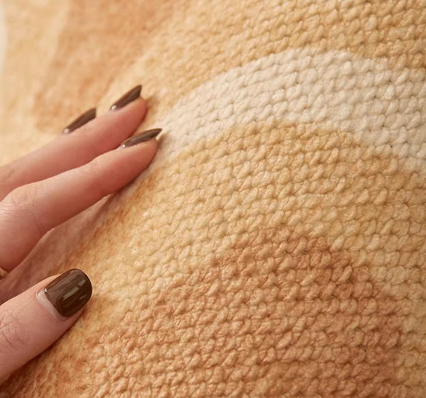 Geometric Modern Rugs for Dining Room, Large Modern Rugs for Living Room, Bedroom Modern Rugs, Cream Color Contemporary Modern Rugs-Paintingforhome