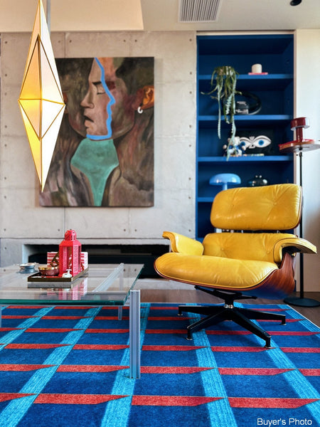 Mid Century Modern Rugs, Bedroom Modern Floor Carpet, Blue Modern Rug Designs, Contemporary Modern Rugs for Dining Room, Living Room Rug Ideas-Paintingforhome