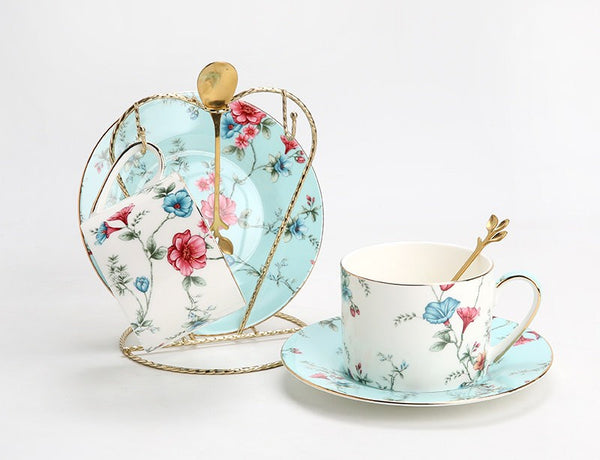 Elegant Coffee Cup, Porcelain Tea cups, British Tea Cup Set, Vintage Tea Cup Set, Afternoon Tea Cup with Saucer Set, Porcelain Coffee Cups, Coffee Cup in Gift Box-Paintingforhome