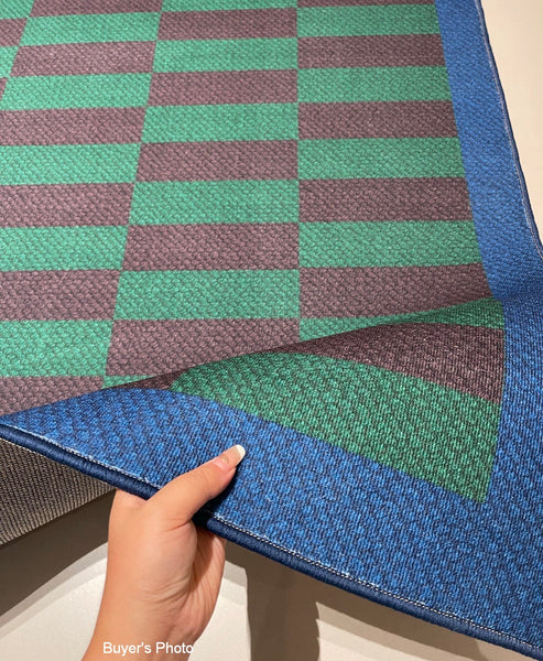 Modern Living Room Rug Ideas, Geometric Contemporary Area Rugs, Green Mid Century Modern Rugs, Colorful Modern Rugs for Dining Room-Paintingforhome