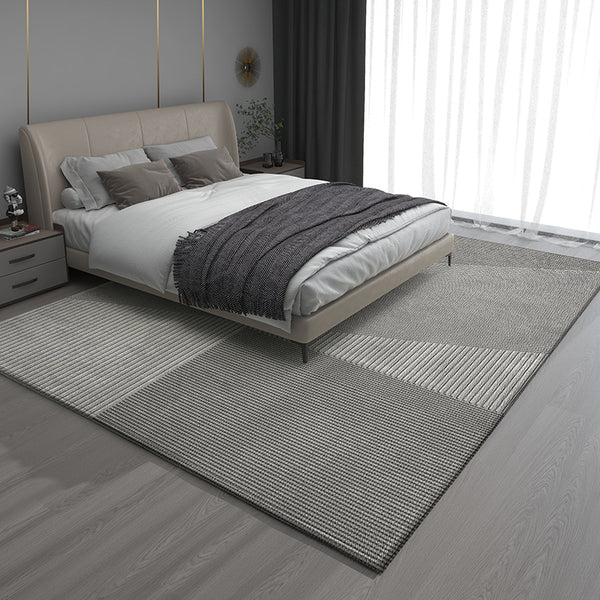 Modern Rug Placement Ideas for Bedroom, Contemporary Modern Rugs for Living Room, Geometric Modern Rugs for Sale, Gray Rugs for Dining Room-Paintingforhome