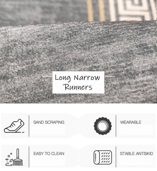 Non Slip Modern Long Hallway Runners, Entrance Hallway Runners, Extra Long Hallway Runners, Long Narrow Runner Rugs, Entryway Runner Rug Ideas-Paintingforhome