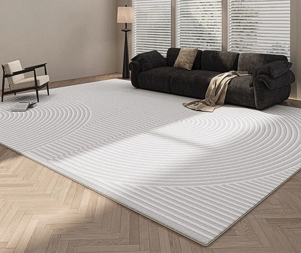 Geometric Contemporary Modern Rugs Next to Bed, Modern Rugs under Dining Room Table, Modern Carpets for Kitchen, Abstract Area Rugs for Living Room-Paintingforhome