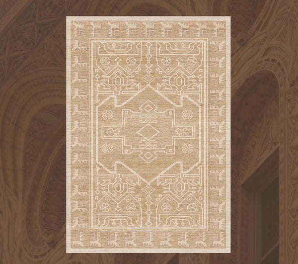 Large Modern Rugs under Dining Room Table, Contemporary Abstract Rugs Next to Bed, Geometric Modern Carpets for Office, Vintage Soft Turkish Rug for Living Room-Paintingforhome