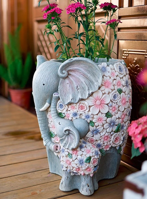 Modern Garden Flower Pot, Unique Animal Statue for Garden Ornaments, B –  Paintingforhome