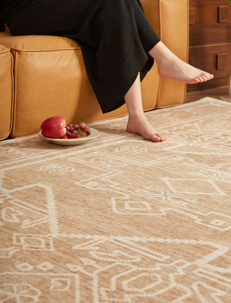 Large Modern Rugs under Dining Room Table, Contemporary Abstract Rugs Next to Bed, Geometric Modern Carpets for Office, Vintage Soft Turkish Rug for Living Room-Paintingforhome