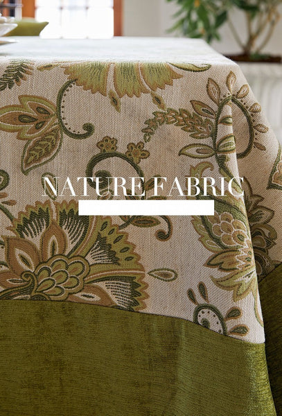 Table Cover for Dining Room Table, Flower Pattern Linen Tablecloth for Round Table, Modern Kitchen Table Cover, Simple Modern Rectangle Tablecloth Ideas for Oval Table-Paintingforhome