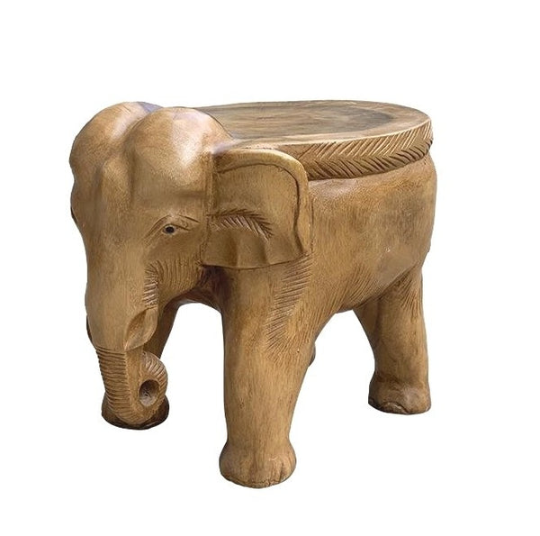 Elephant Sofa Stool, Dining Table Stool, Handmade Solid Wood low Stool, Elephant Wooden Stool, Creative Shoe-changing Stool-Paintingforhome