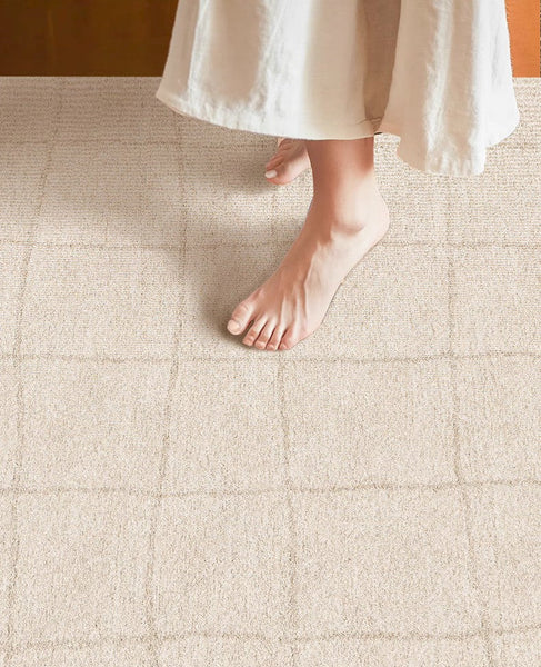 Geometric Contemporary Modern Rugs Next to Bed, Modern Rugs under Dining Room Table, Abstract Area Rugs for Living Room-Paintingforhome