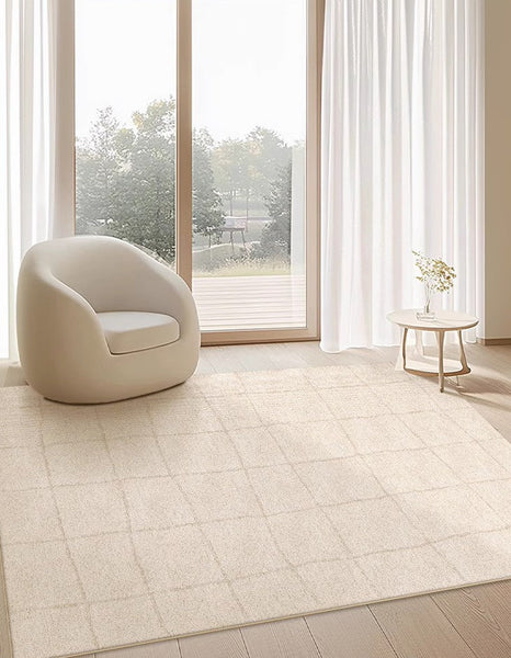 Geometric Contemporary Modern Rugs Next to Bed, Modern Rugs under Dining Room Table, Abstract Area Rugs for Living Room-Paintingforhome