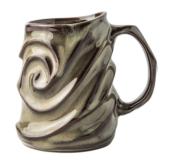 Brown Ceramic Coffee Mug, Stoneware Coffee Mugs, Large Capacity Coffee Cups, Large Handmade Pottery Coffee Mug-Paintingforhome