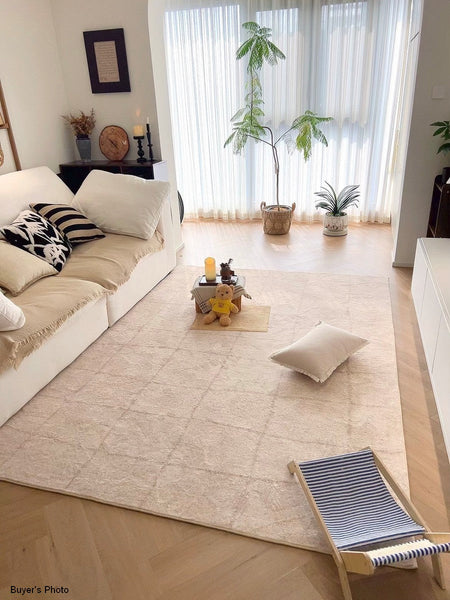 Geometric Contemporary Modern Rugs Next to Bed, Modern Rugs under Dining Room Table, Abstract Area Rugs for Living Room-Paintingforhome