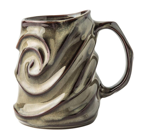 Stoneware Coffee Mugs, Black Ceramic Coffee Mug, Large Capacity Coffee Cups, Birthday Gifts, Handmade Pottery Coffee Mug-Paintingforhome