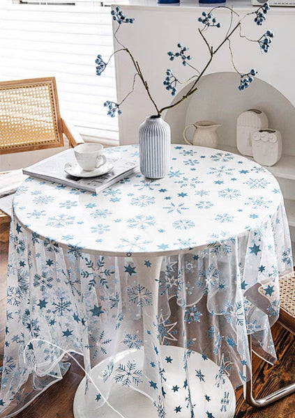 Extra Large Rectangular Tablecloth for Oval Table, Lace Embroidered Table Covers, Rectangular Table Covers for Coffee Table, Oversized Modern Lace Tablecloths-Paintingforhome