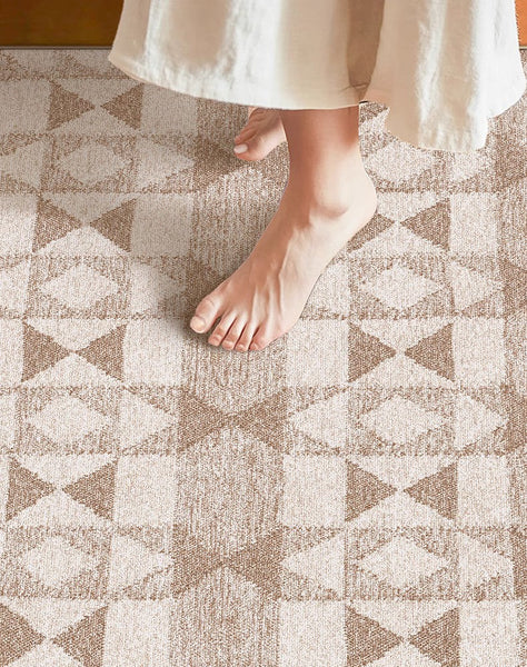 Contemporary Abstract Rugs under Dining Room Table, Large Modern Rugs for Living Room, Mid Century Modern Rugs for Bedroom-Paintingforhome