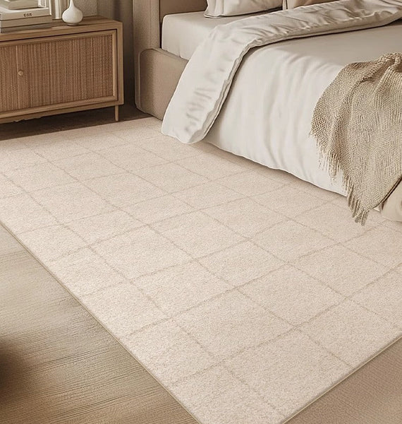 Geometric Contemporary Modern Rugs Next to Bed, Modern Rugs under Dining Room Table, Abstract Area Rugs for Living Room-Paintingforhome