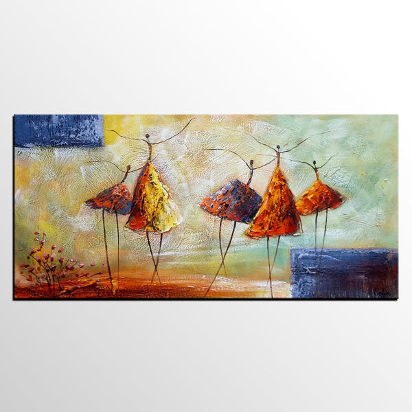 Ballet Dancer Painting, Dancing Painting, Heavy Texture Painting, Custom Large Painting for Sale, Paintings for Bedroom, Buy Wall Art Online