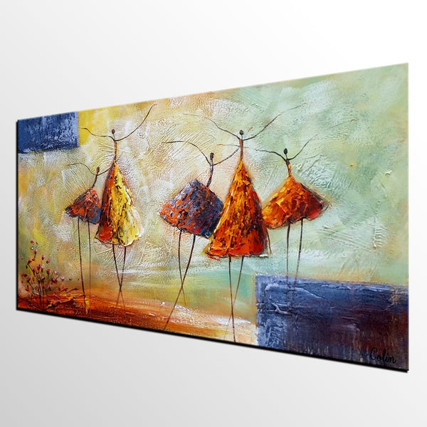 Ballet Dancer Painting, Dancing Painting, Heavy Texture Painting, Custom Large Painting for Sale, Paintings for Bedroom, Buy Wall Art Online