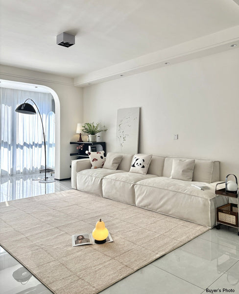 Geometric Contemporary Modern Rugs Next to Bed, Modern Rugs under Dining Room Table, Abstract Area Rugs for Living Room-Paintingforhome