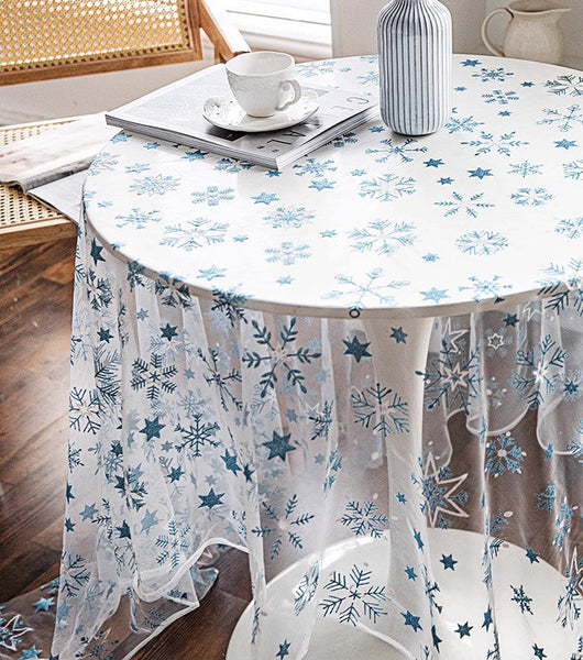 Lace Embroidered Table Covers, Rectangular Table Covers for Coffee Table, Oversized Modern Lace Tablecloths, Extra Large Rectangular Tablecloth for Oval Table-Paintingforhome