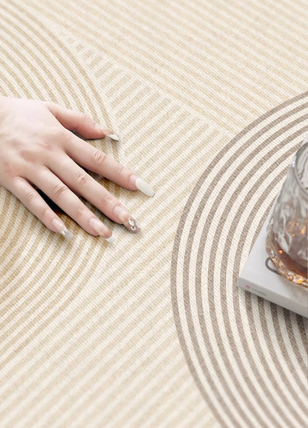 Modern Rugs under Sofa, Dining Room Floor Rugs, Abstract Contemporary Rugs for Bedroom, Modern Rugs for Office, Large Cream Color Rugs in Living Room-Paintingforhome