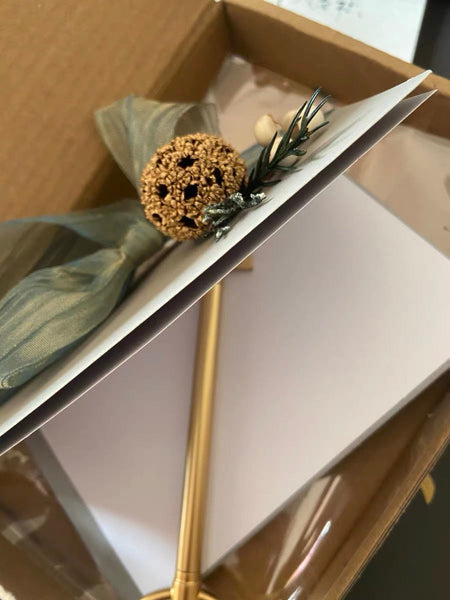 Creative Birthday Greeting Card, Unique Anniversary Greeting Card, Beautiful Valentine's Day Greeting Card, Wedding Greeting Card, Original Handmade Dried Flower Bowknot Greeting Cards-Paintingforhome