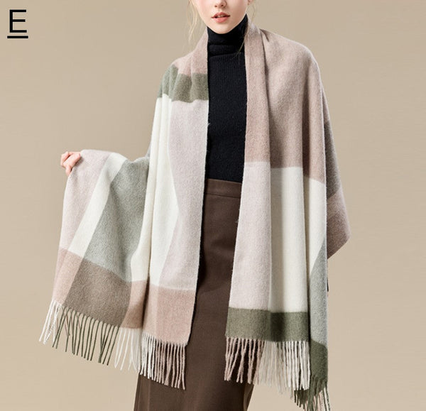 Christmas Holiday Gift, Evening Wrap, Large Wool Scarf, Winter Shawl, Elegant Shawl, Warm Cape, Cold Weather Scarf, Fashion Scarf, Oversized Scarf, Winter Shawl-Paintingforhome