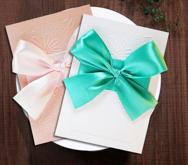 Unique Anniversary Greeting Card to Lovers, Beautiful Valentine's Day Greeting Card, Creative Birthday Greeting Card, Bowknot Greeting Cards, Original Handmade Wedding Greeting Card-Paintingforhome