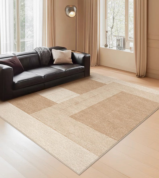 Large Modern Rugs for Living Room, Mid Century Modern Rugs for Bedroom, Contemporary Abstract Rugs under Dining Room Table-Paintingforhome