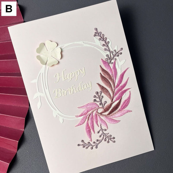 Beautiful Greeting Cards to Friends, Embroidery Greeting Cards, Creative Birthday Greeting Card, Original Handmade Embroidery Greeting Cards-Paintingforhome