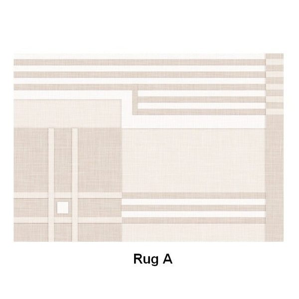 Geometric Modern Rug Placement Ideas for Living Room, Contemporary Area Rugs for Dining Room, Modern Rug Ideas for Bedroom-Paintingforhome