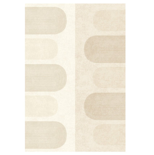 Abstract Area Rugs for Living Room, Modern Cream Color Rugs under Dining Room Table, Geometric Contemporary Modern Rugs Next to Bed, Modern Carpets for Kitchen-Paintingforhome