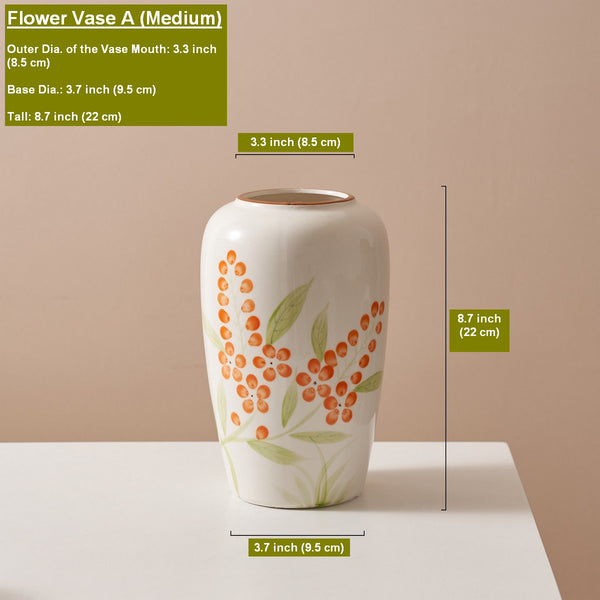 Porcelain Flower Vases, Large Flower Vases on Table, Dining Table Centerpiece, Ceramic Bouquet Vases, Handmade Water Holding Flower Vase-Paintingforhome