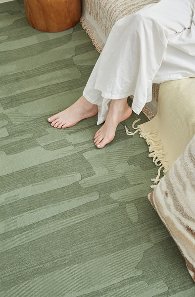 Modern Rug Ideas for Living Room, Green Modern Rugs under Sofa, Abstract Contemporary Rugs for Bedroom, Dining Room Floor Rugs-Paintingforhome