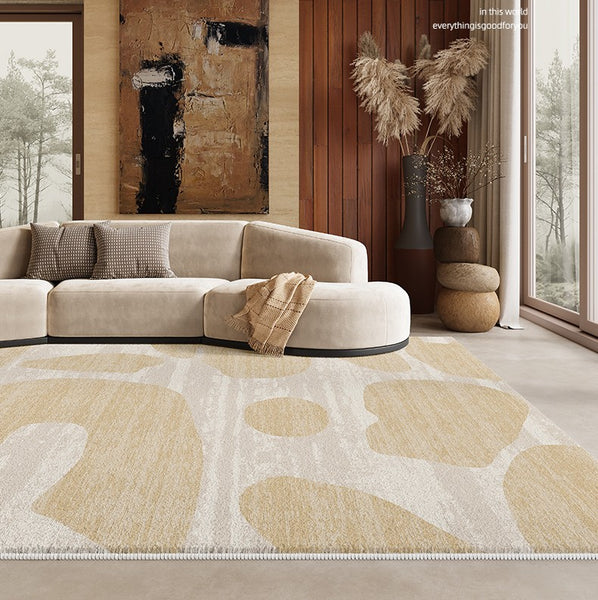 Modern Rugs under Sofa, Dining Room Floor Rugs, Abstract Contemporary Rugs for Bedroom, Modern Rug Ideas for Living Room-Paintingforhome