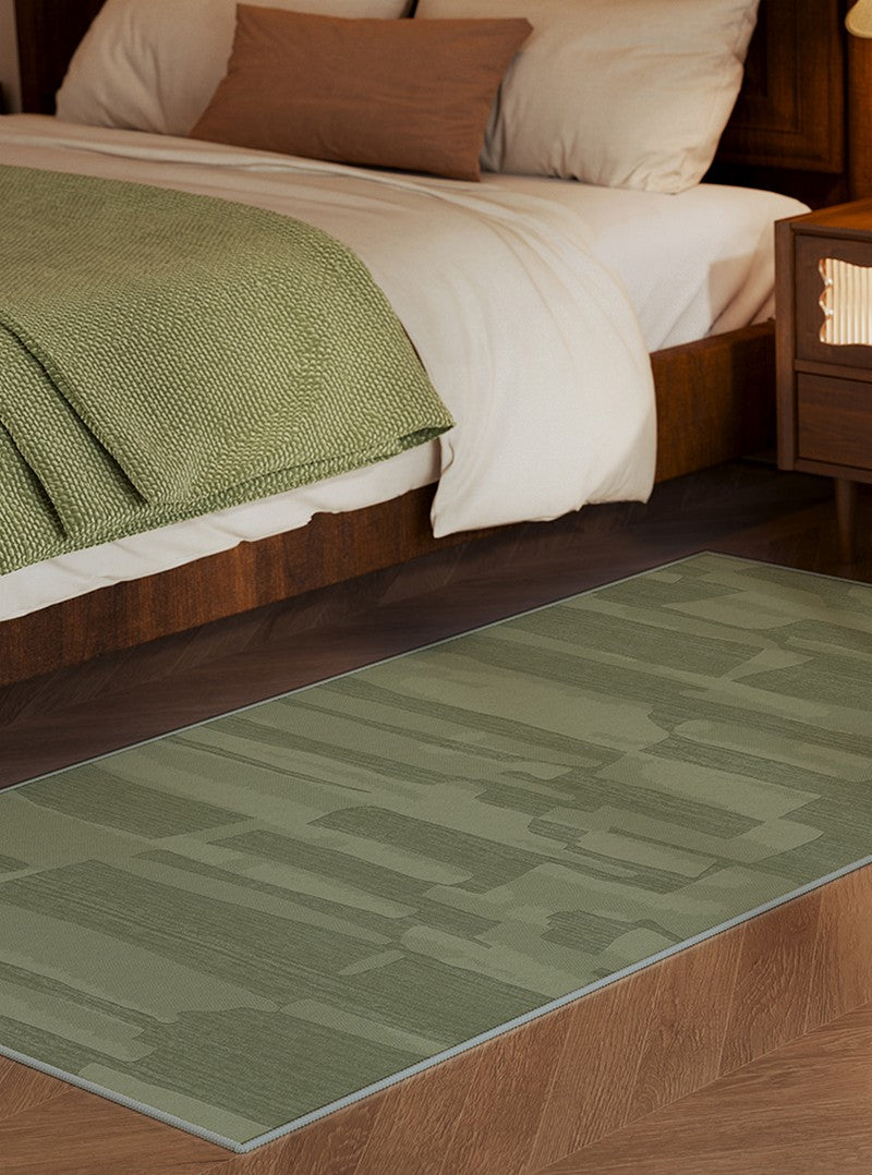 Modern Rug Ideas for Living Room, Green Modern Rugs under Sofa, Abstract Contemporary Rugs for Bedroom, Dining Room Floor Rugs-Paintingforhome