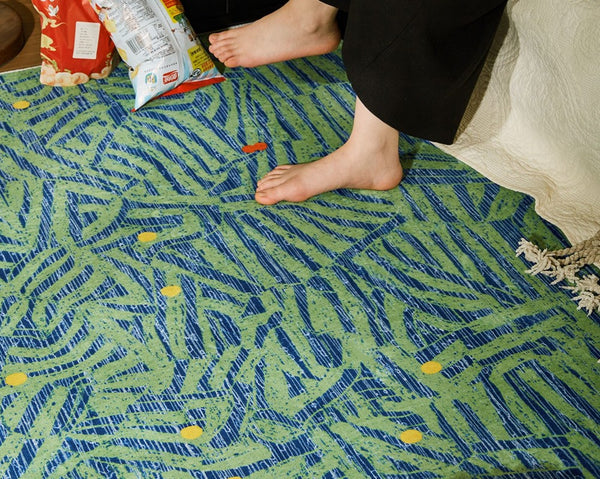 Contemporary Modern Rugs Next to Bed, Abstract Area Rugs for Living Room, Modern Carpets for Office, Geometric Modern Rugs under Dining Room Table-Paintingforhome