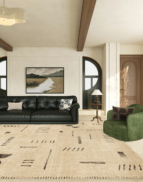 Modern Rugs under Dining Room Table, Contemporary Abstract Rugs Next to Bed, Geometric Modern Carpets for Office, Large Modern Rugs for Living Room-Paintingforhome