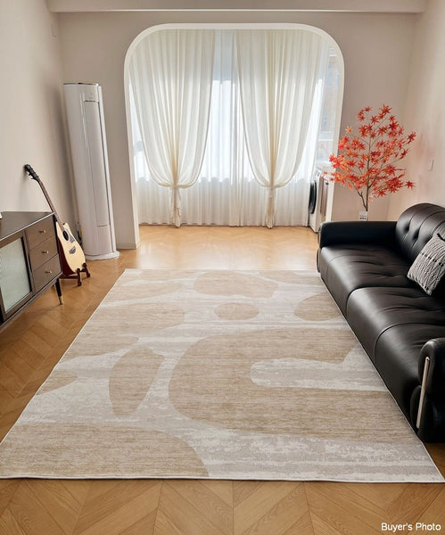 Modern Rugs under Sofa, Dining Room Floor Rugs, Abstract Contemporary Rugs for Bedroom, Modern Rug Ideas for Living Room-Paintingforhome