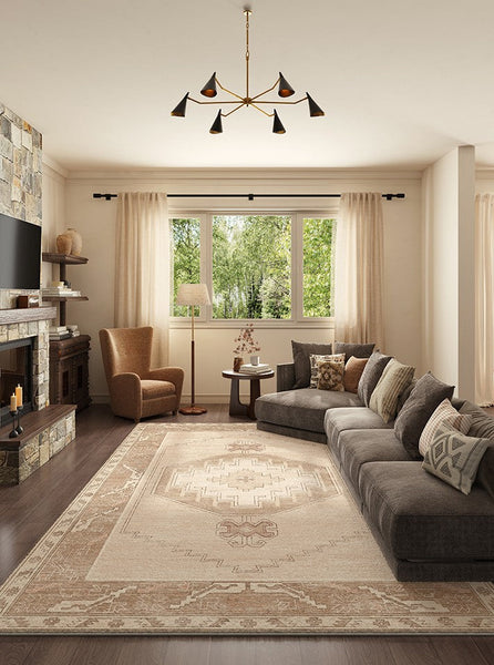 Geometric Modern Carpets for Office, Abstract Modern Rugs for Living Room, Contemporary Modern Rugs Next to Bed, Modern Rugs under Dining Room Table-Paintingforhome